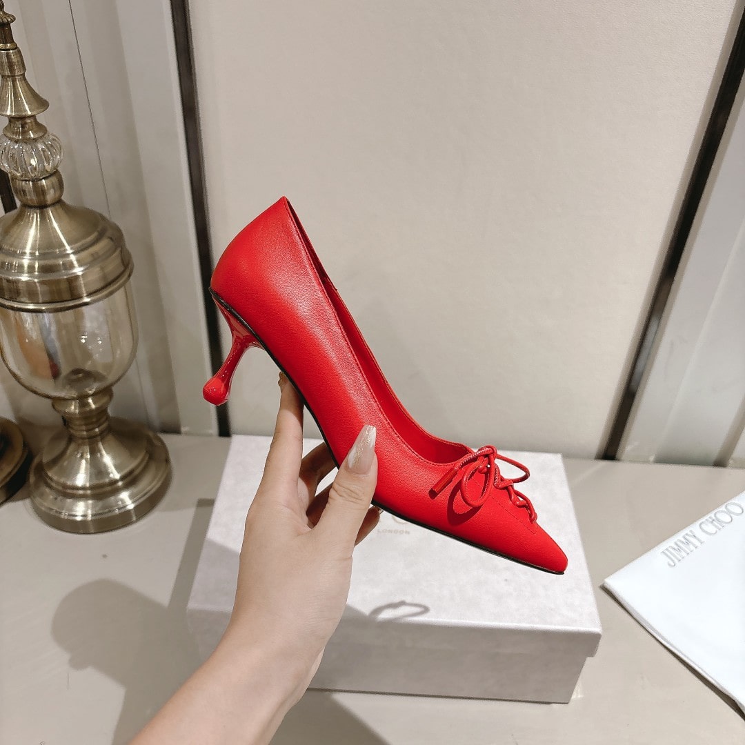 Jimmy Choo Scarlett 50 in Postbox Red Nappa Leather - Image 2