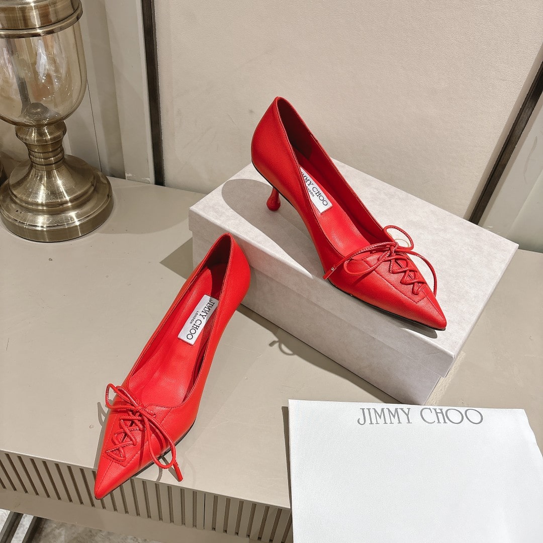 Jimmy Choo Scarlett 50 in Postbox Red Nappa Leather - Image 10