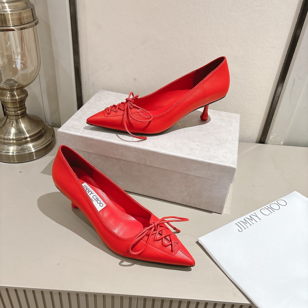 Jimmy Choo Scarlett 50 in Postbox Red Nappa Leather - Image 9