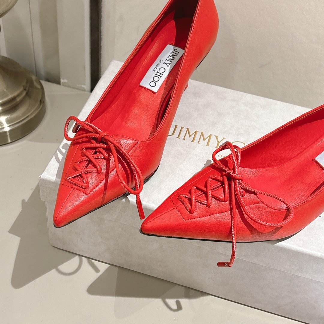 Jimmy Choo Scarlett 50 in Postbox Red Nappa Leather - Image 8