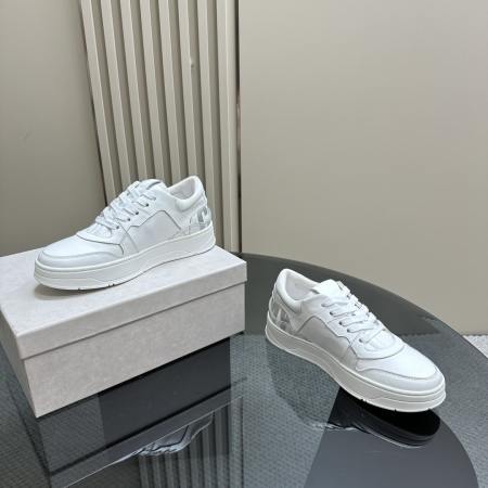 Jimmy Choo White Florent Low-Top Sneakers