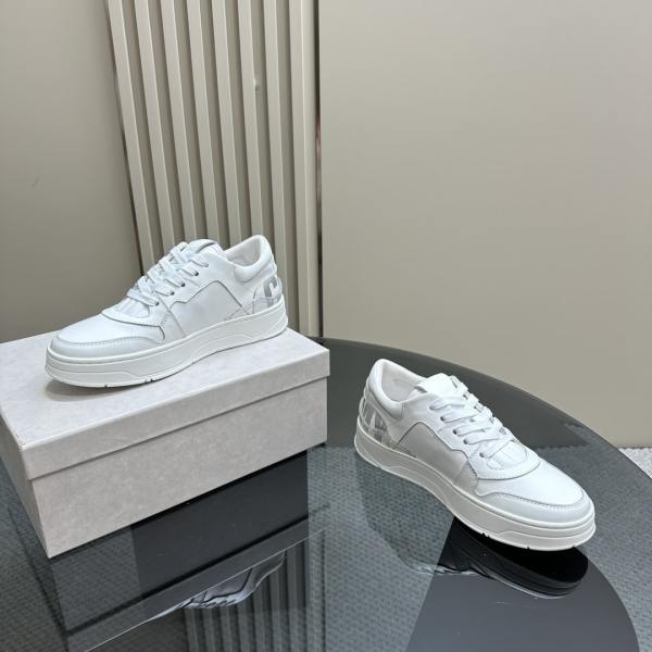 Jimmy Choo White Florent Low-Top Sneakers