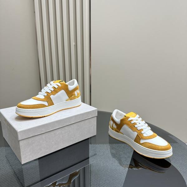 Jimmy Choo Yellow Florent Low-Top Sneakers