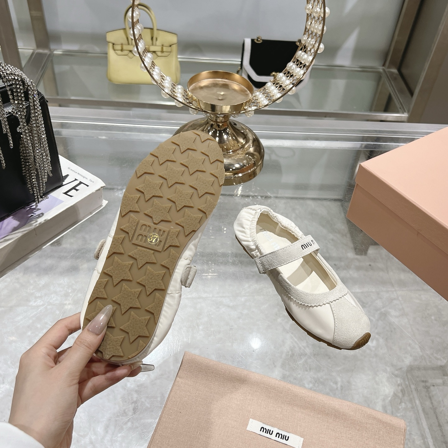 Miu Miu ballerina Light Beige Flats - Image 10