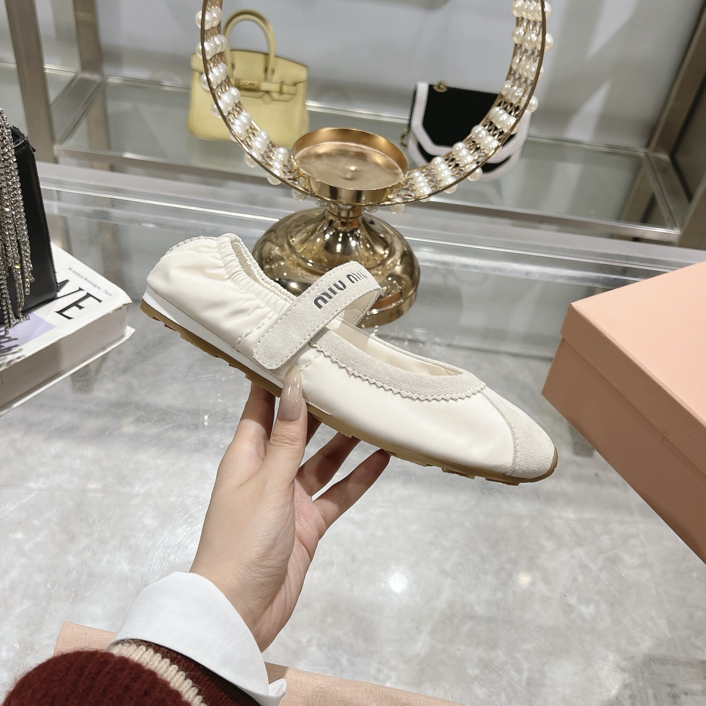 Miu Miu ballerina Light Beige Flats - Image 5