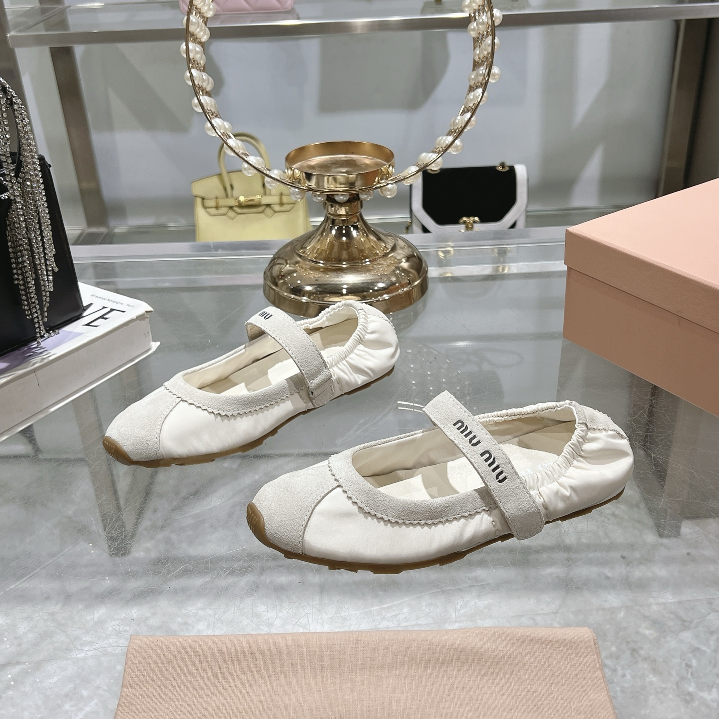 Miu Miu ballerina Light Beige Flats - Image 3