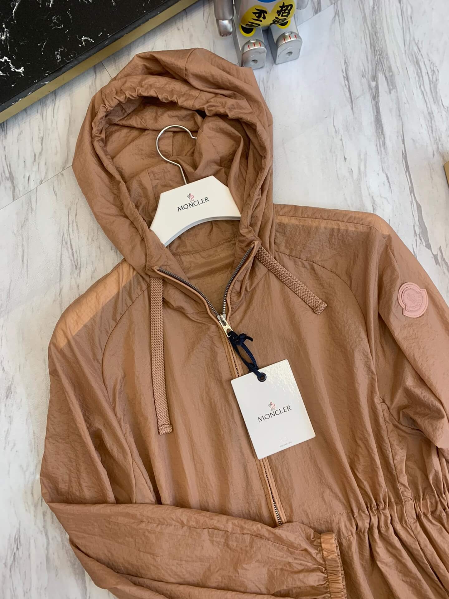 Moncler Airelle Ripstop Brown Hooded Jacket - Image 8