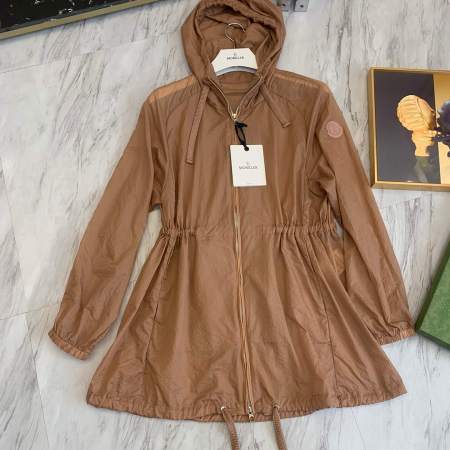 Moncler Airelle Ripstop Brown Hooded Jacket