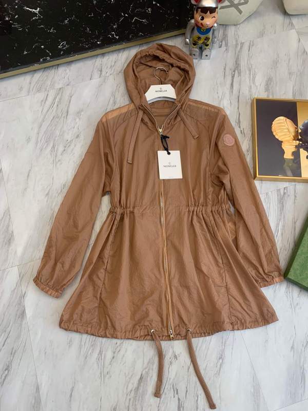 Moncler Airelle Ripstop Brown Hooded Jacket