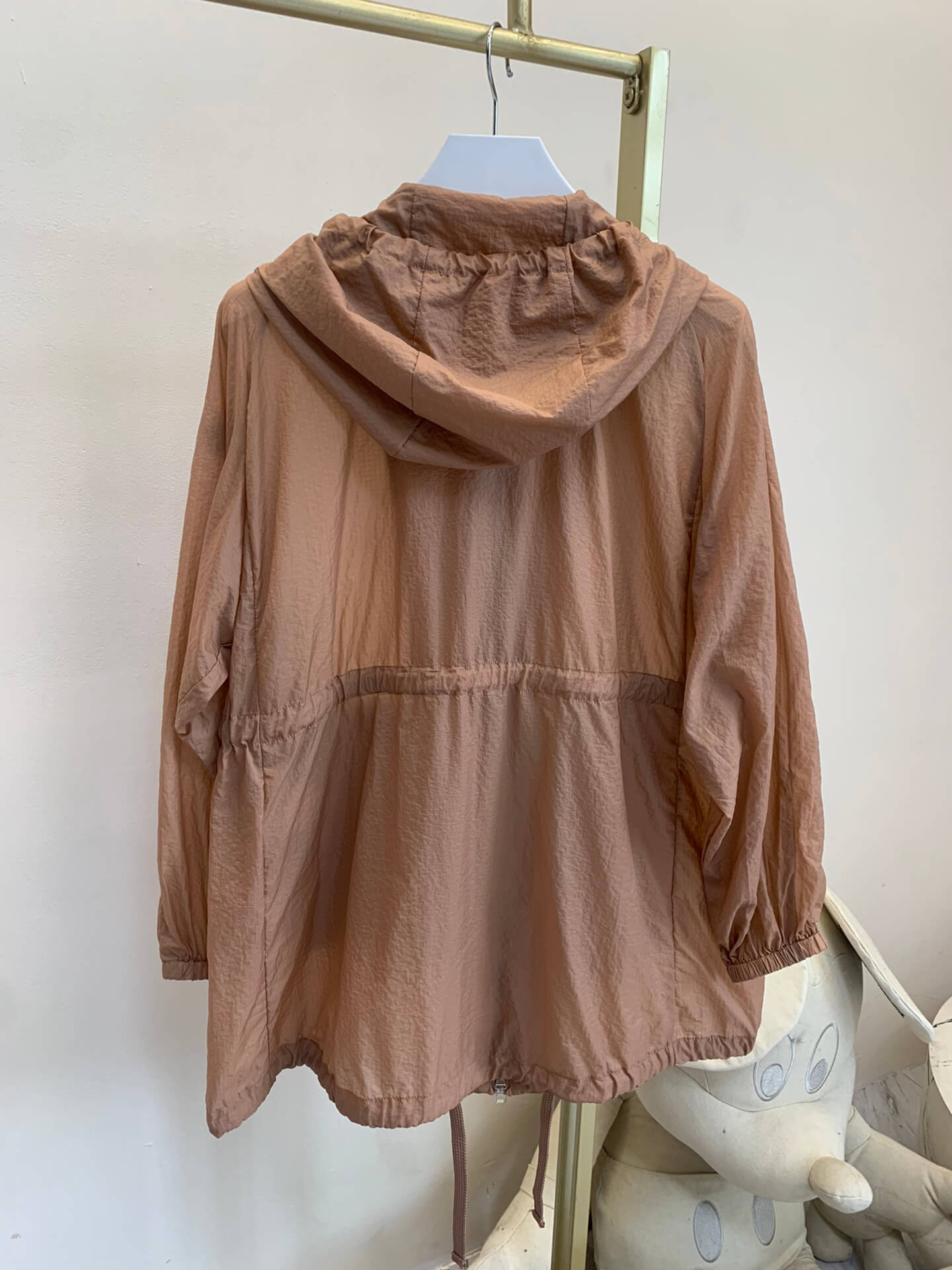 Moncler Airelle Ripstop Brown Hooded Jacket - Image 4