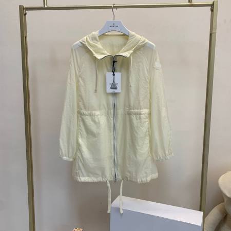 Moncler Airelle Ripstop Cream Hooded Jacket