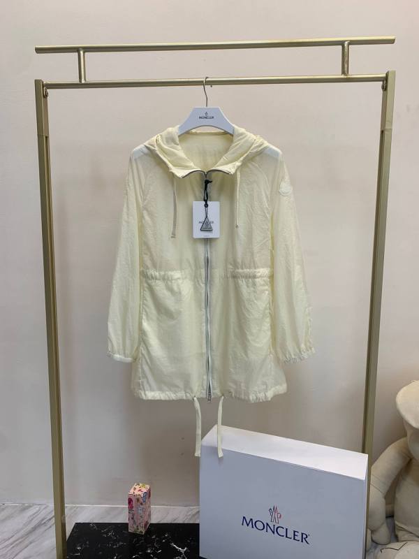 Moncler Airelle Ripstop Cream Hooded Jacket