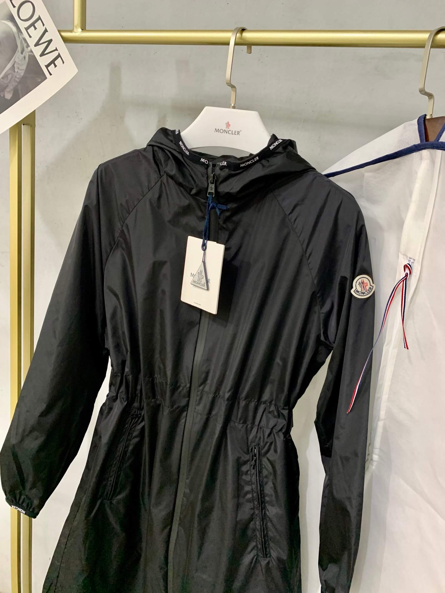 Moncler Hooded Women's Black Trench Coat - Image 5