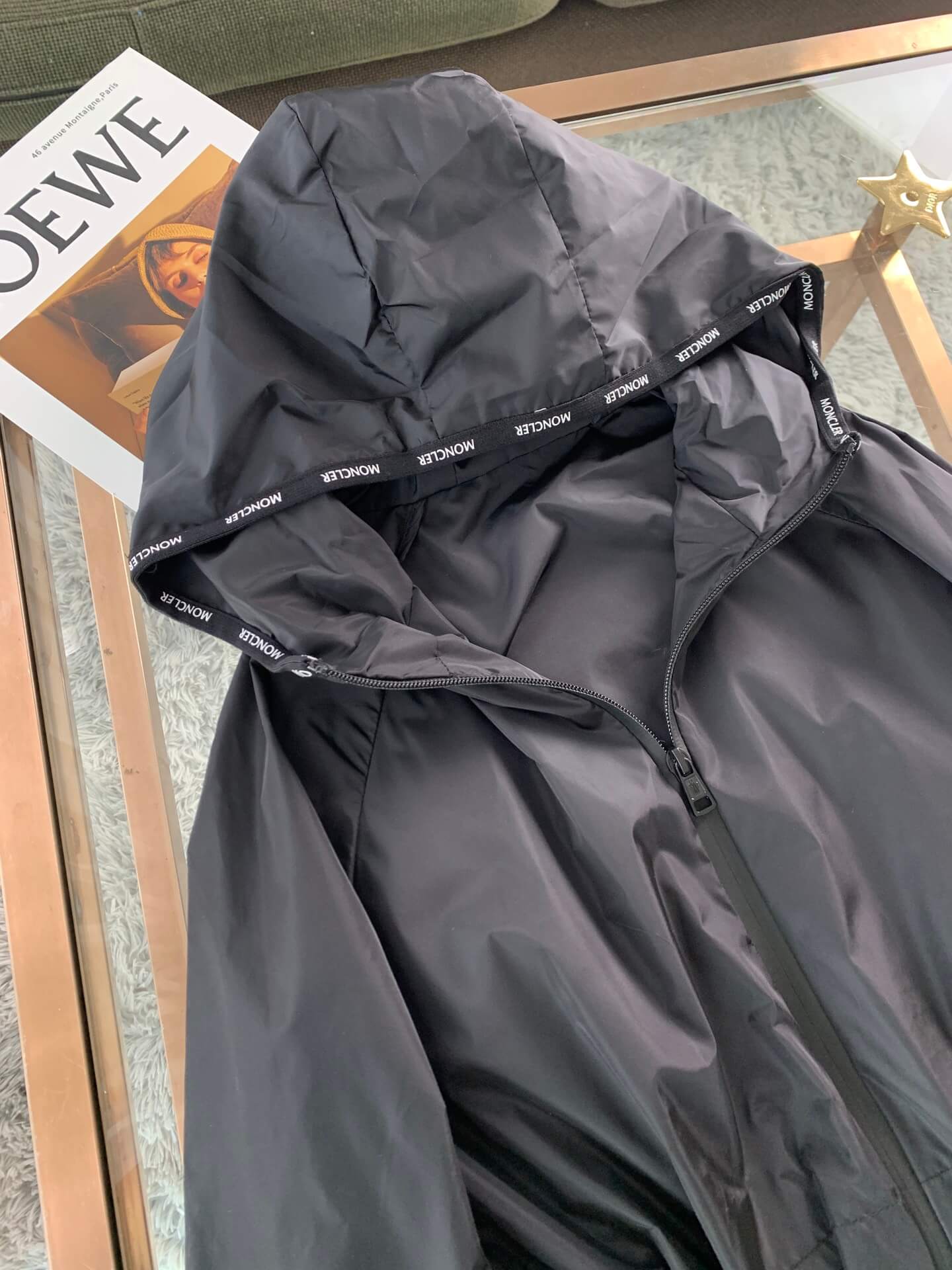 Moncler Hooded Women's Black Trench Coat - Image 2
