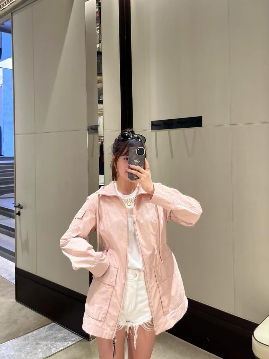 Moncler LEANDRO Pink Parka Jacket - Image 8