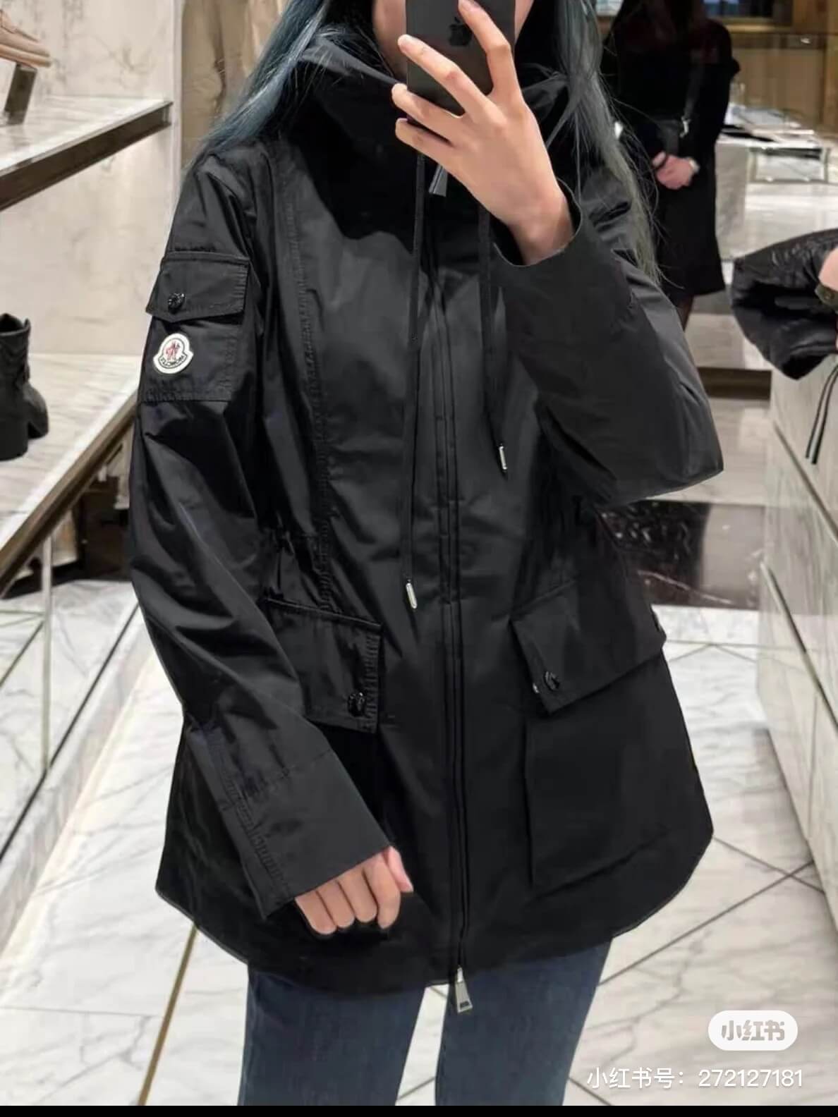 Moncler LEANDRO Black Parka Jacket - Image 12