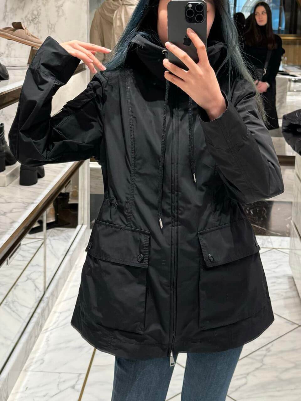 Moncler LEANDRO Black Parka Jacket - Image 10