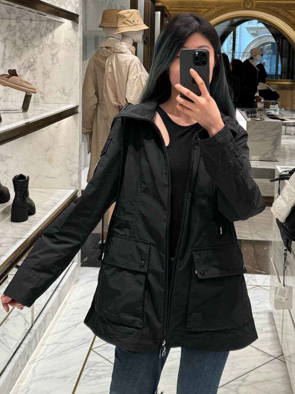 Moncler LEANDRO Black Parka Jacket - Image 9