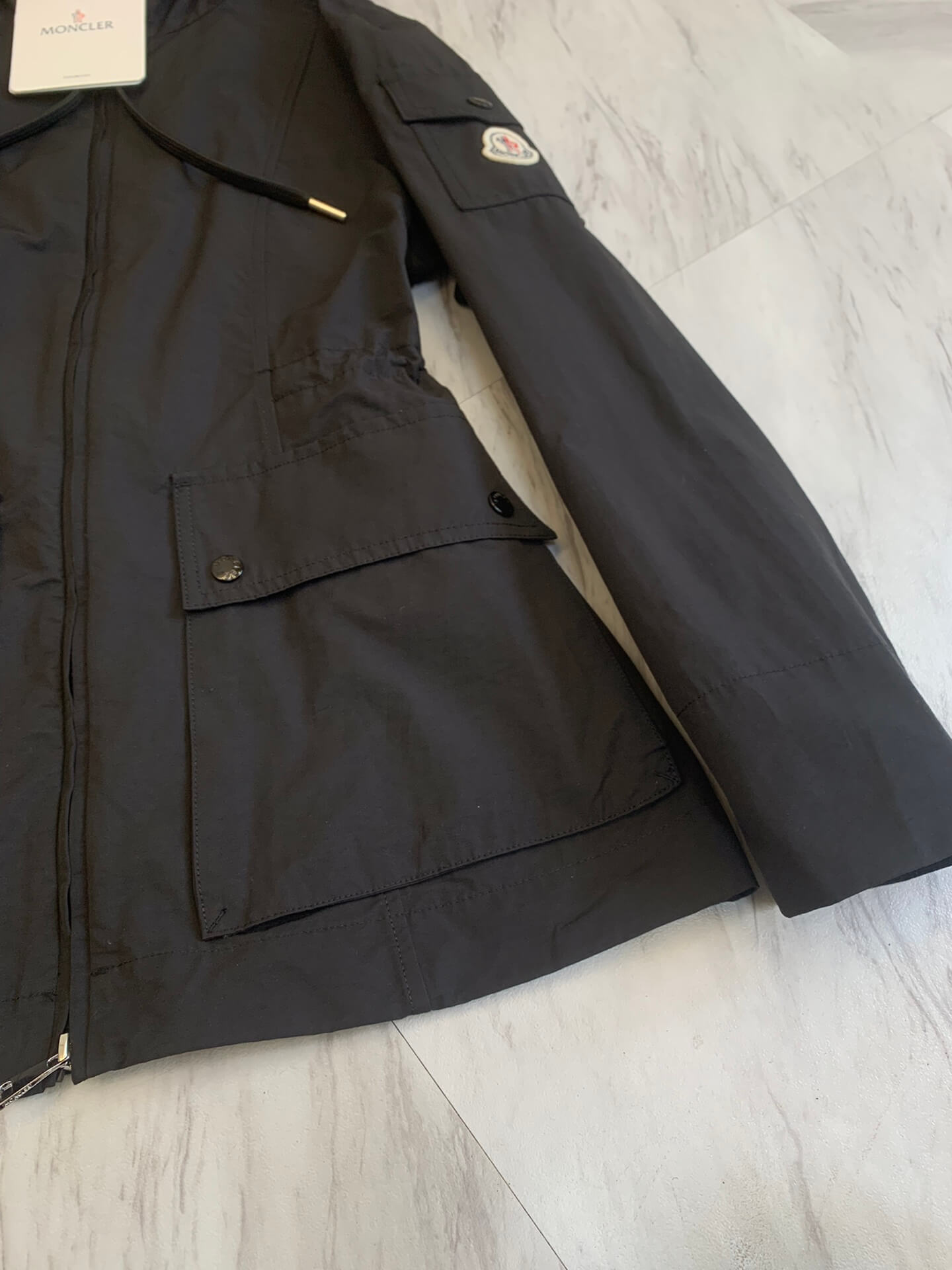 Moncler LEANDRO Black Parka Jacket - Image 7