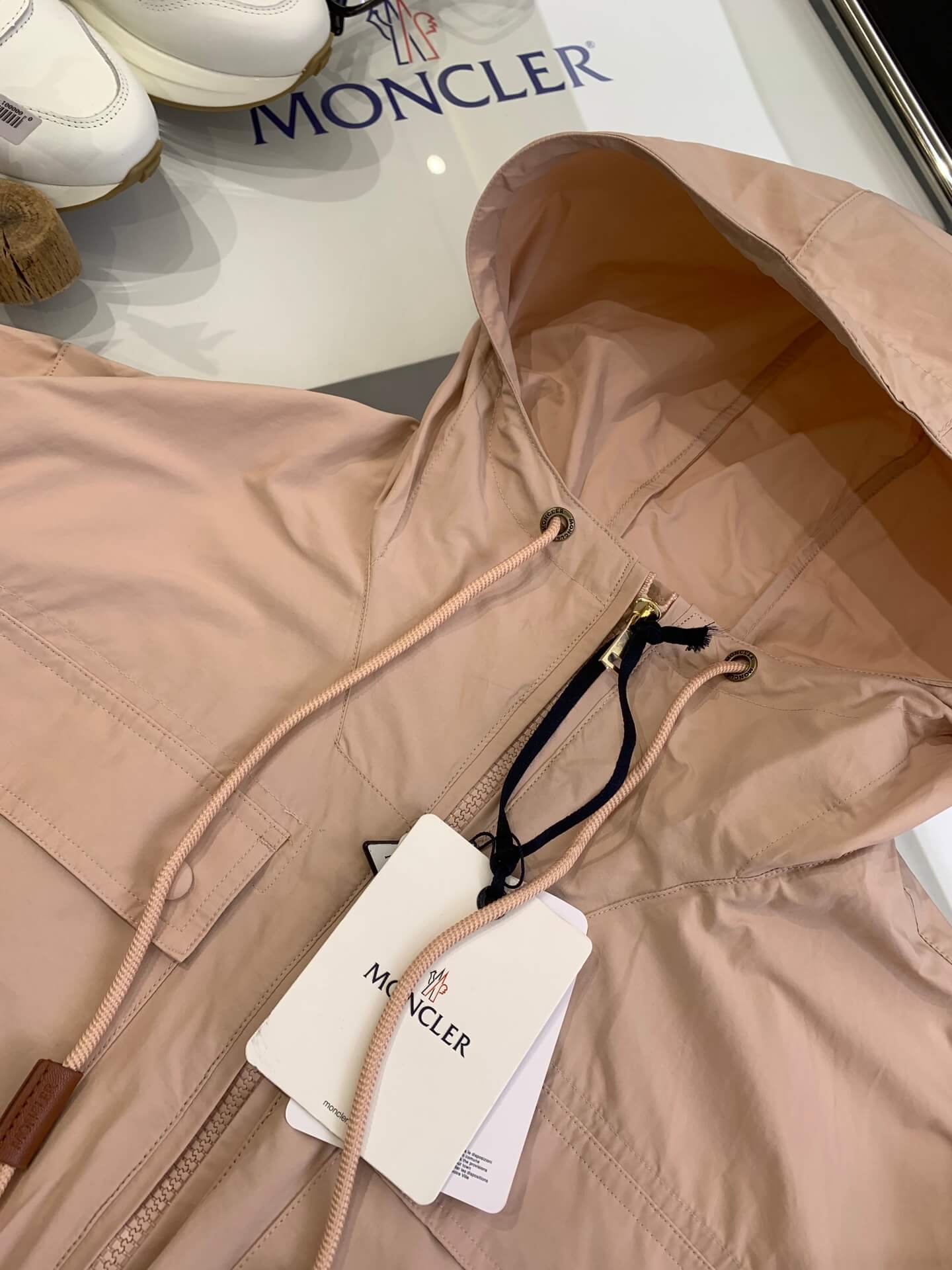 Moncler Sauvan Hooded Pink Parka Jacket - Image 9