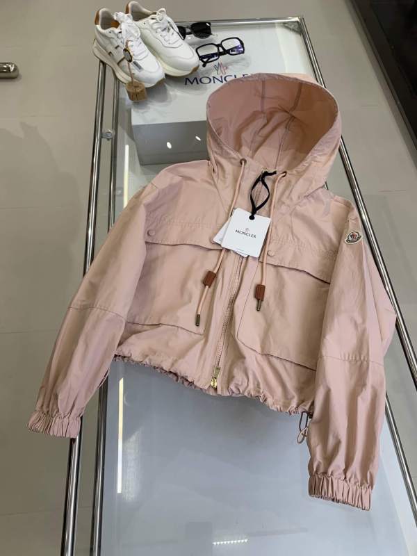 Moncler Sauvan Hooded Pink Parka Jacket
