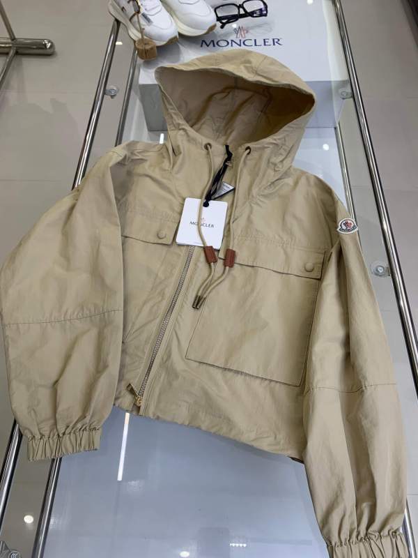 Moncler Sauvan Hooded Beige Parka Jacket