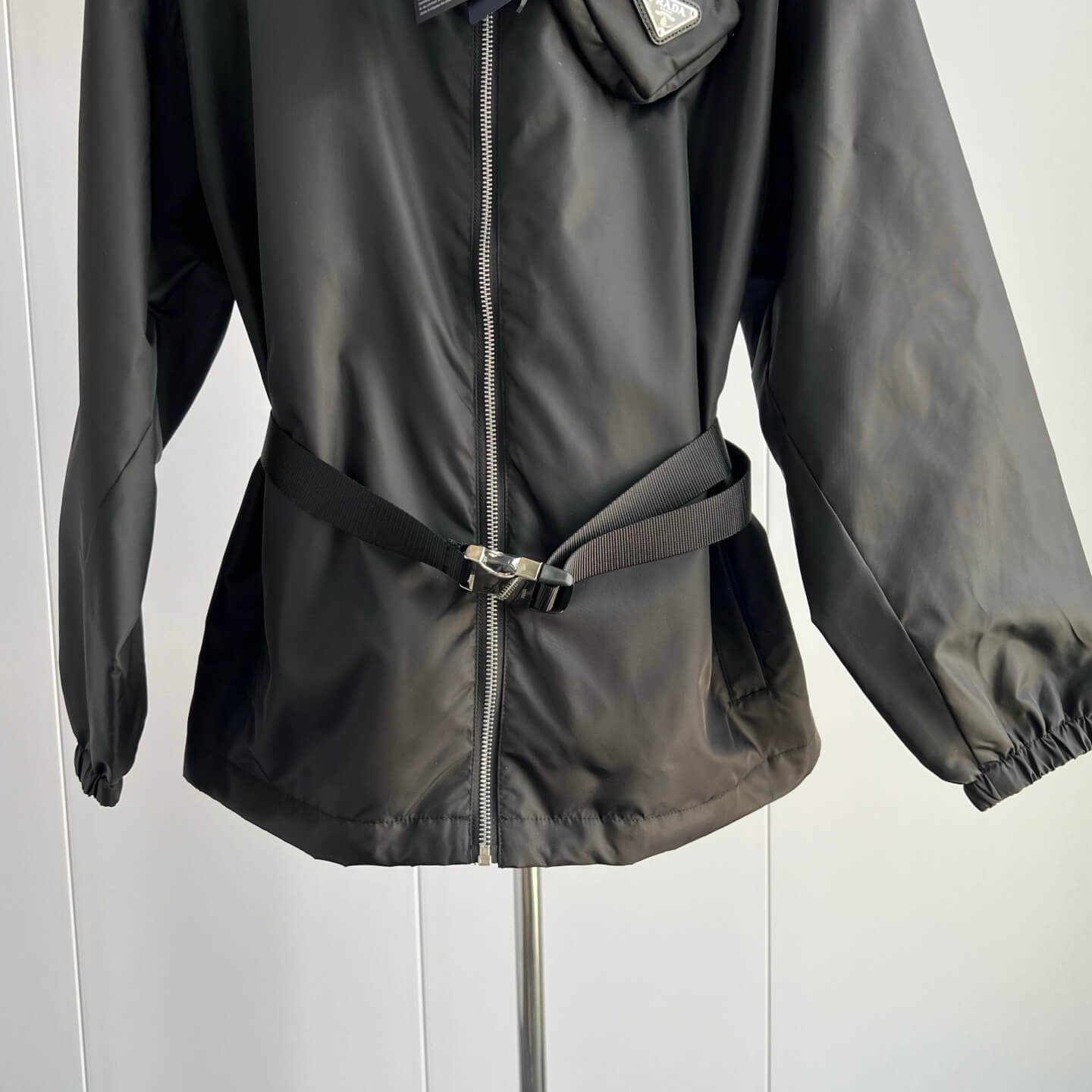 Prada Re-Nylon Hooded Blouson Black Jacket - Image 15