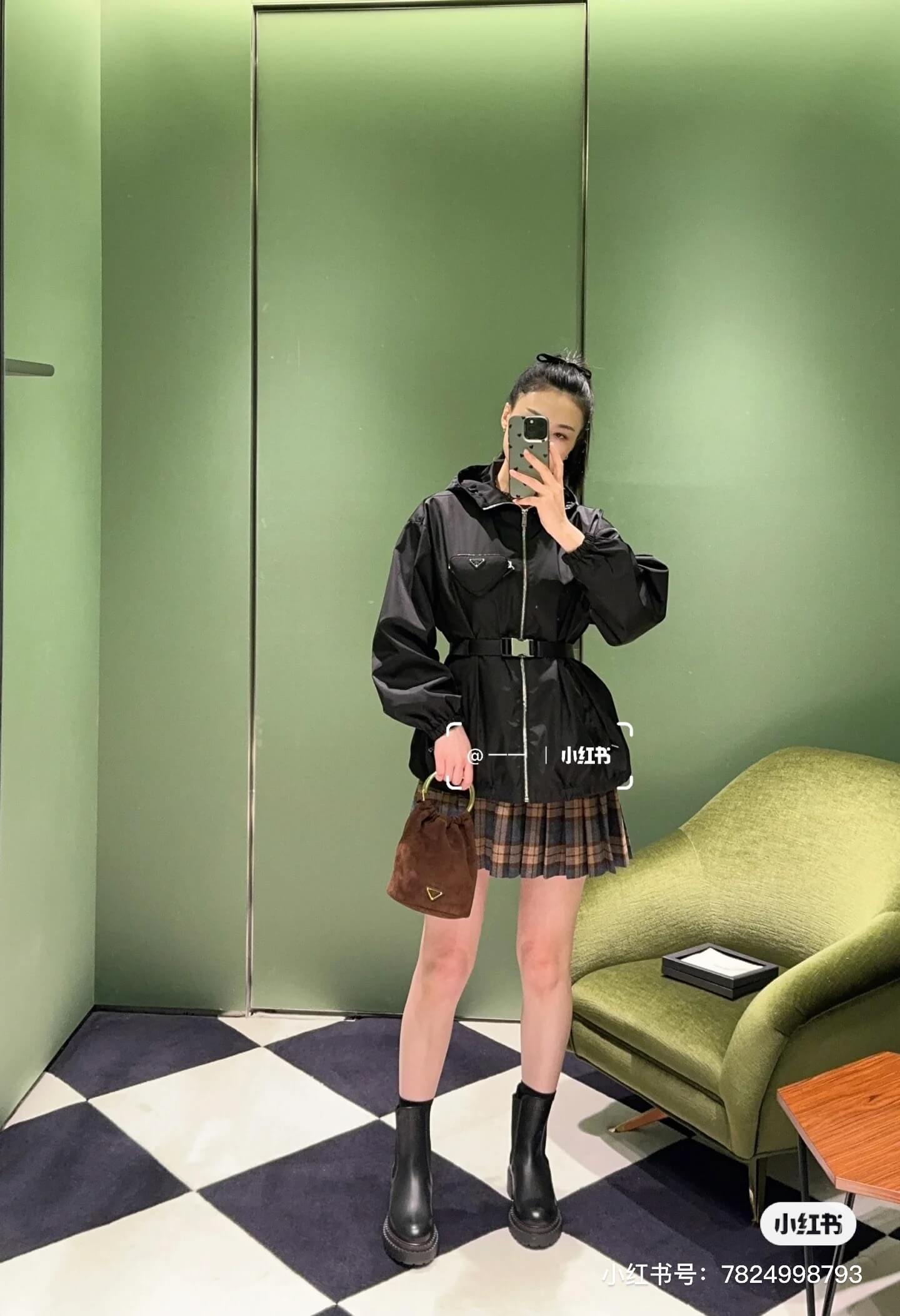 Prada Re-Nylon Hooded Blouson Black Jacket - Image 8