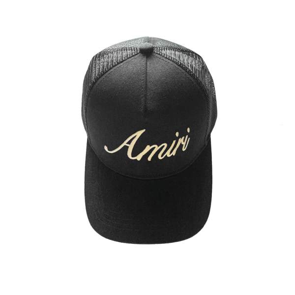 Amiri Script Black Trucker