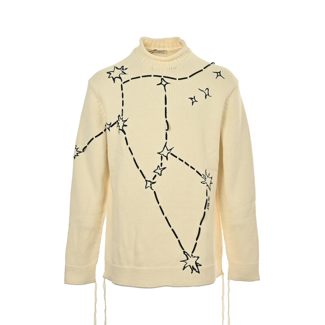 Dior Star Constellation Embroidered Jacquard Sweater