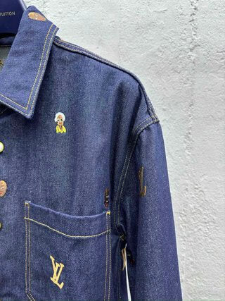 Louis Vuitton LV Embroidered Denim Overshirt - Image 6