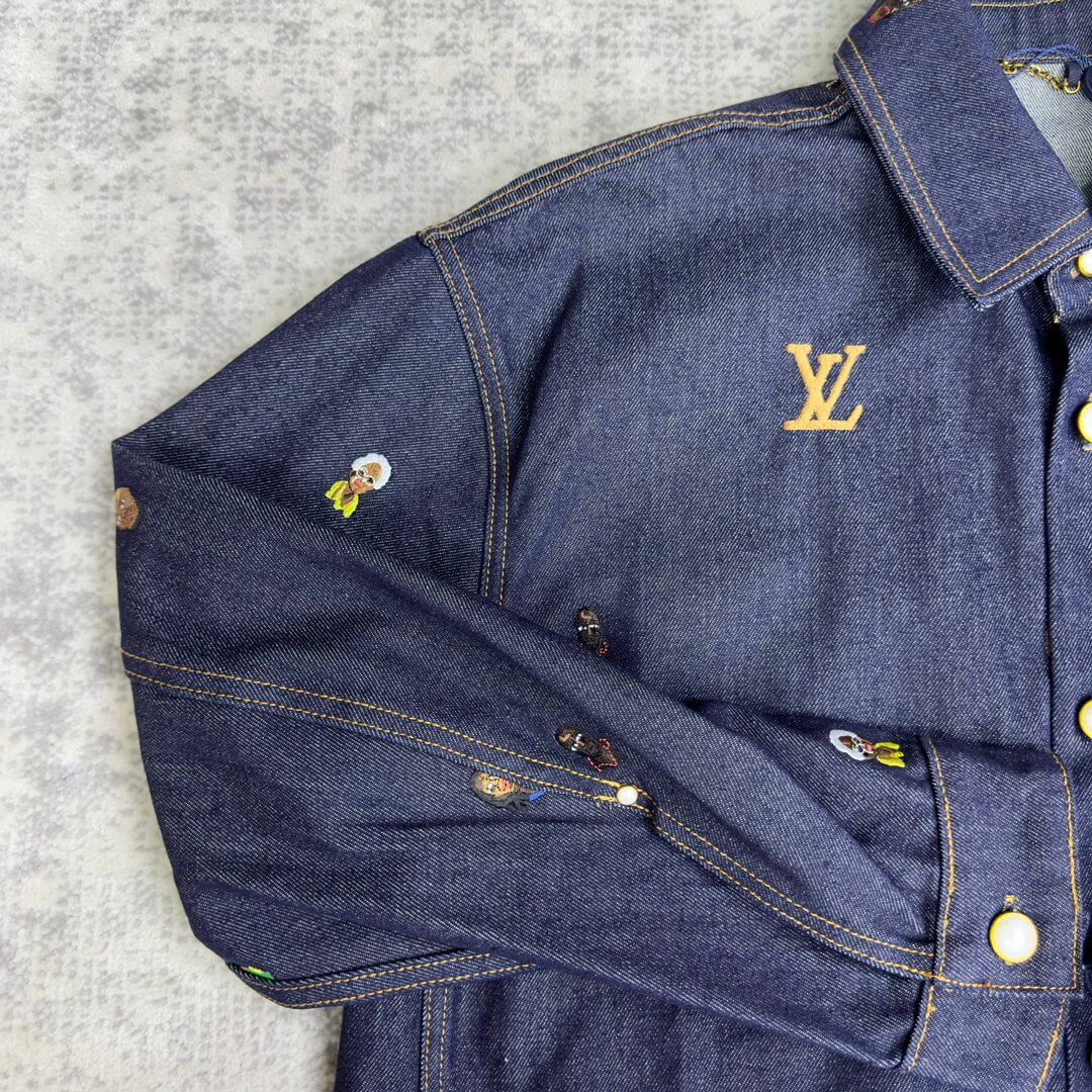Louis Vuitton LV Embroidered Denim Overshirt - Image 7