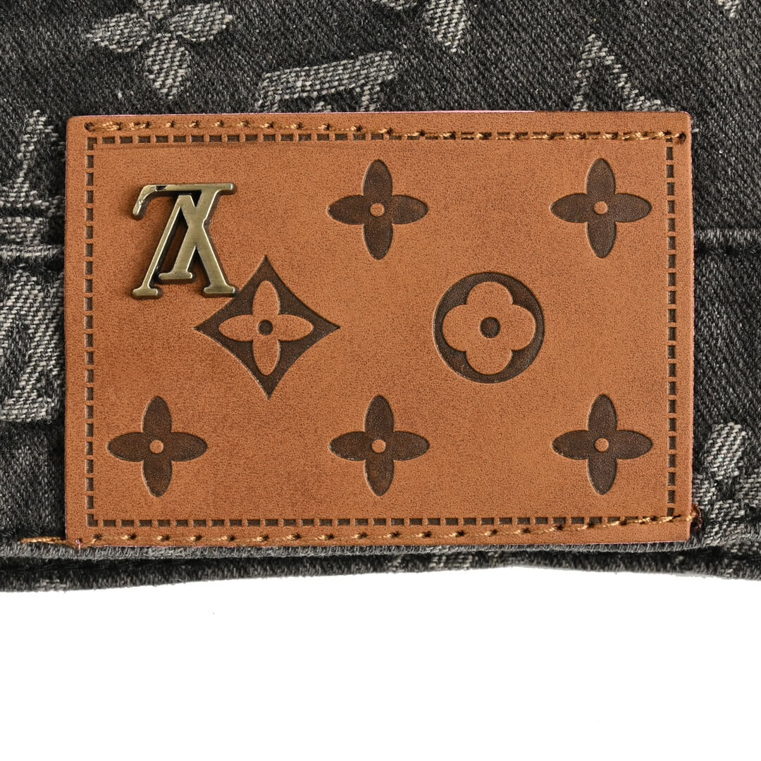 Louis Vuitton Distressed Monogram Denim Jeans - Image 9