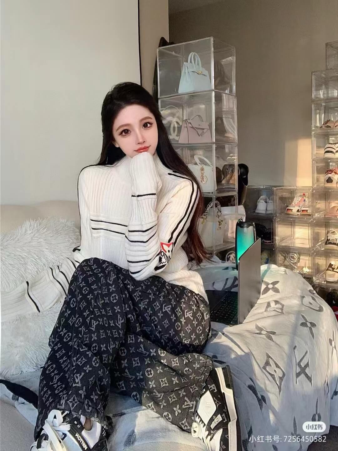 Louis Vuitton Distressed Monogram Denim Jeans - Image 6