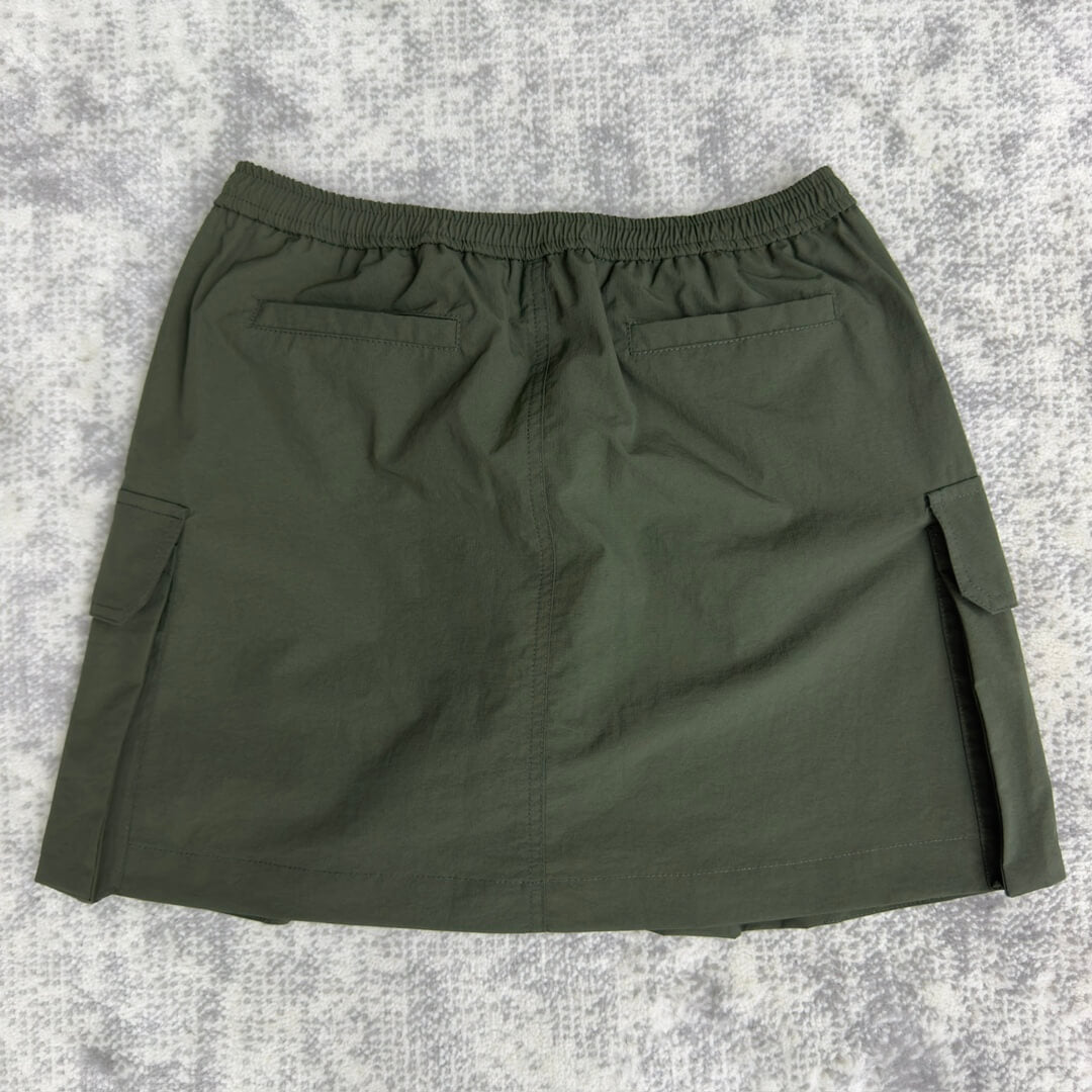Prada Belted Olive Green Mini Skirt - Image 14