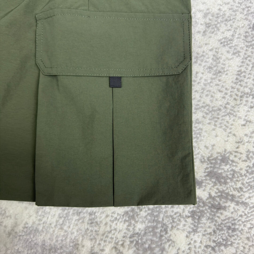 Prada Belted Olive Green Mini Skirt - Image 10