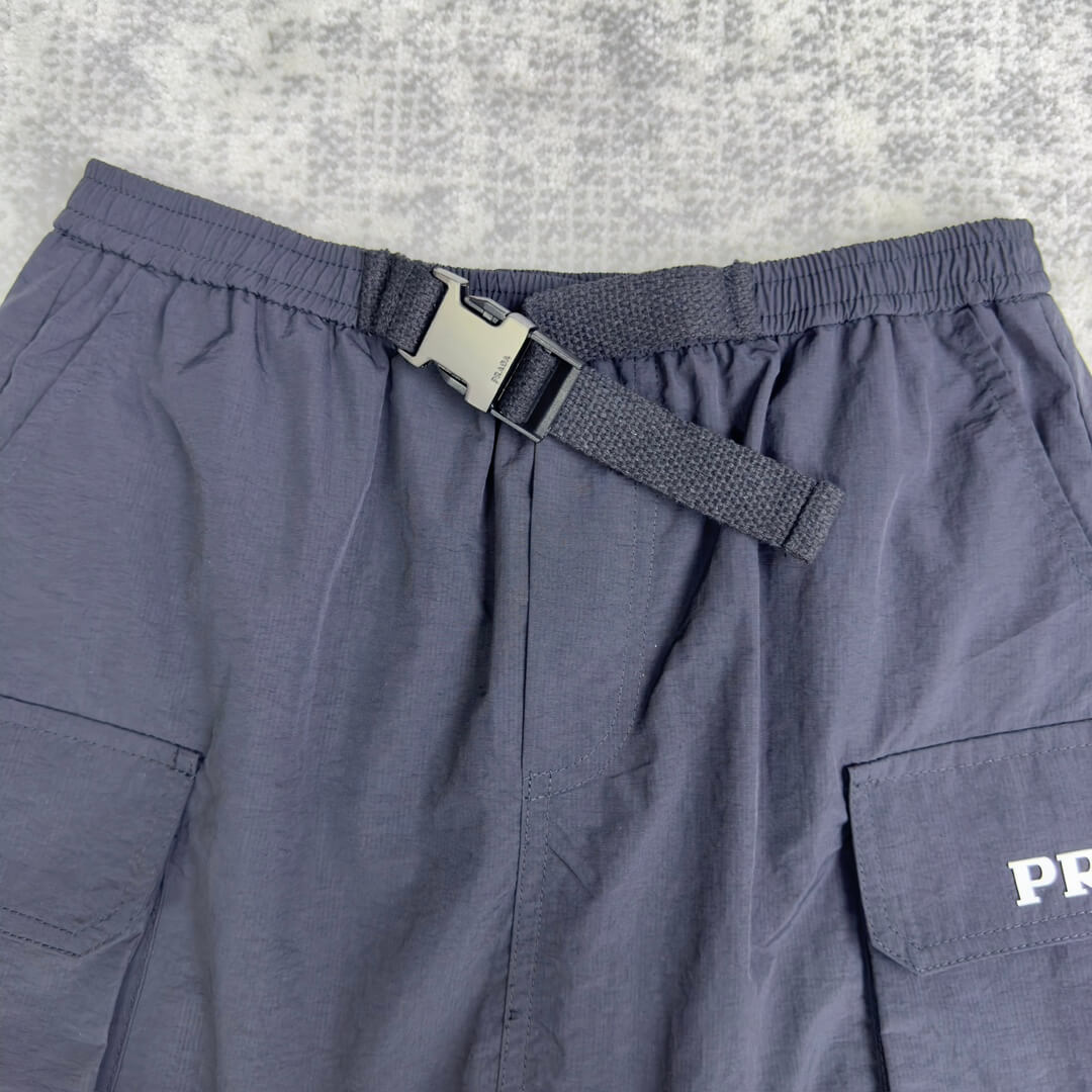 Prada–Style Nylon Cargo Mini Skirt – Black - Image 3