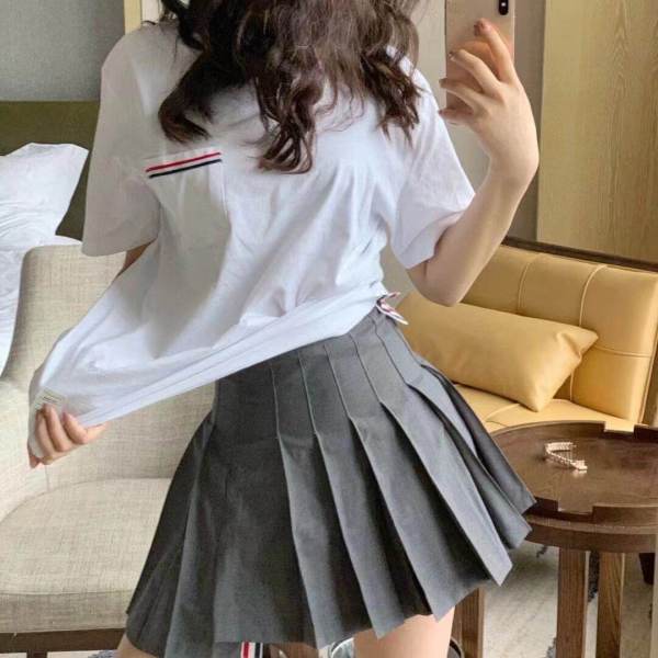 Thom Browne Classic Stem-Hem Pleated Skirt