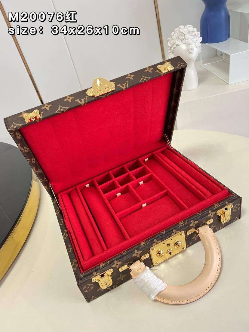 Louis Vuitton LV Rouge Fusion Boîte Bijoux 34 Monogram Canvas Jewellery Box