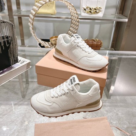 MIU MIU x New Balance 530 SL Model White Sneakers