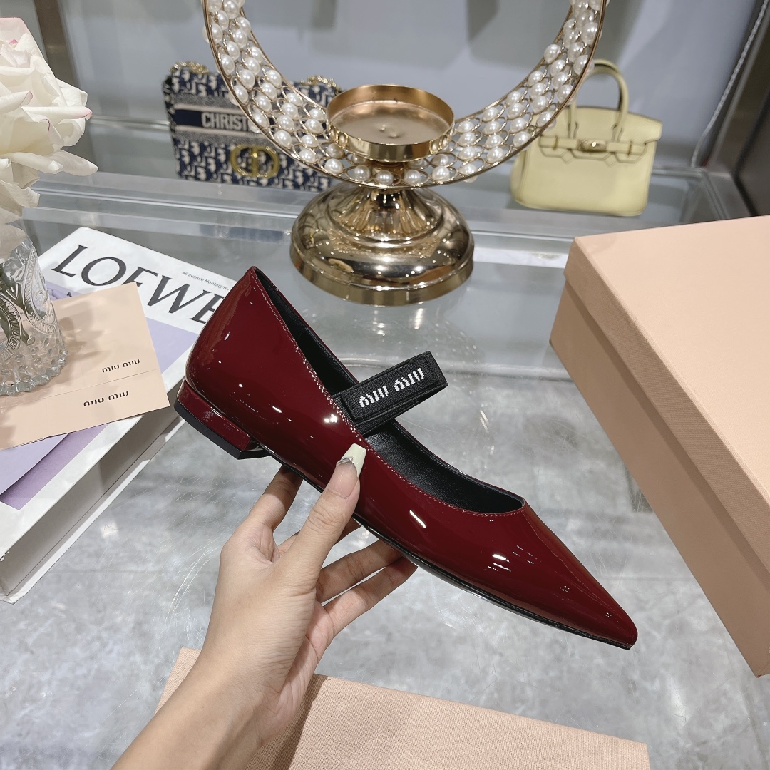 Miu Miu Burgundy Patent Leather Mary Jane Pumps - Image 4
