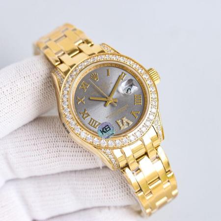 Rolex Lady-Datejust – Grey Dial with Diamond Markers