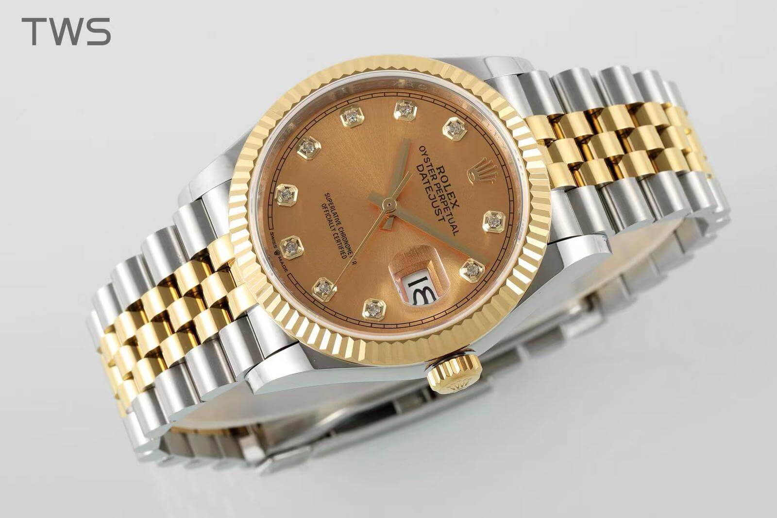 Rolex Oyster Perpetual Datejust Champagne Dial - Image 6