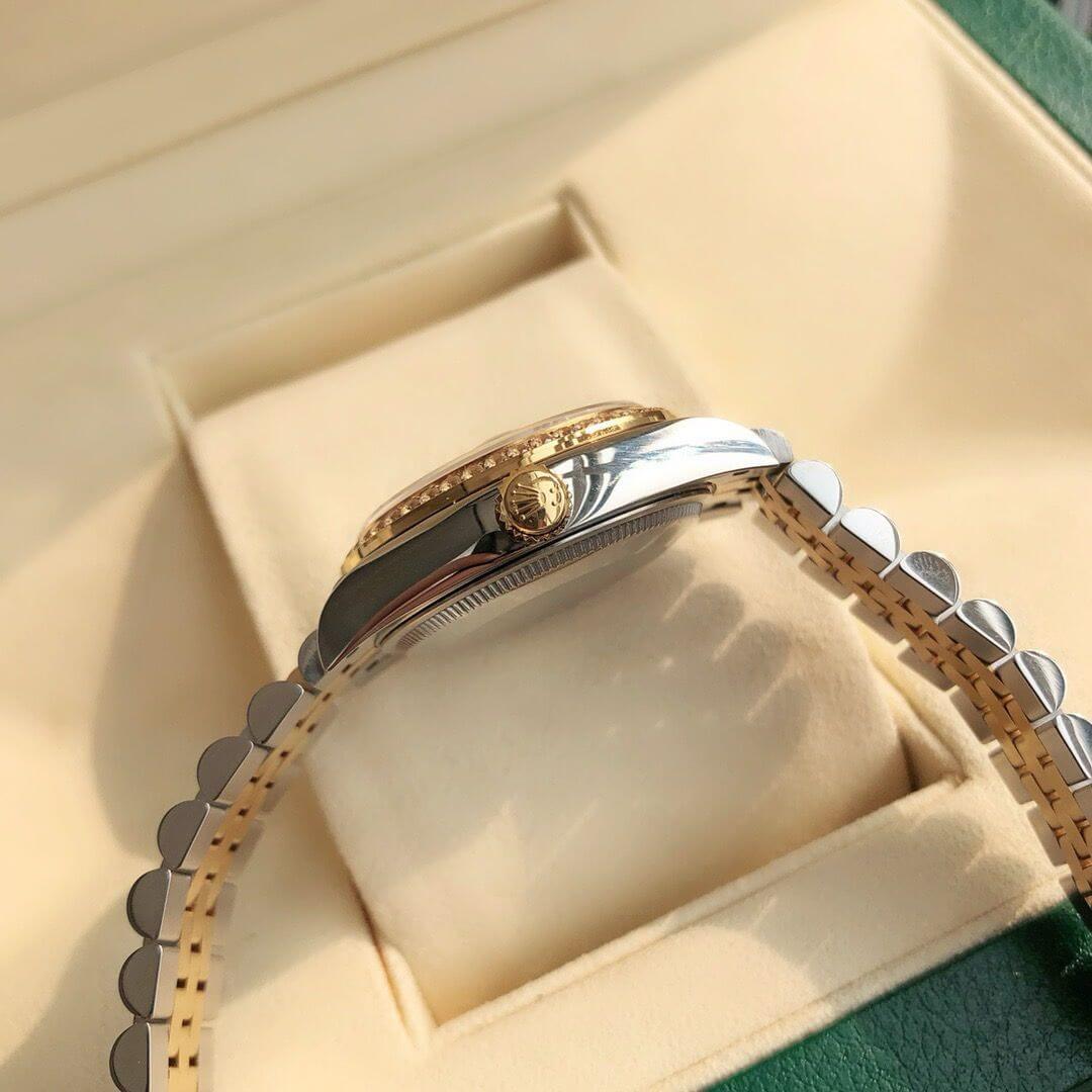 Rolex Oyster Perpetual Datejust Floral Dial Green - Image 7