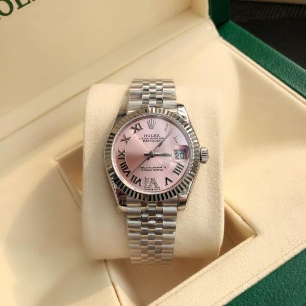 Rolex Oyster Perpetual Datejust Pink Dial, 31mm With Roman Numerals