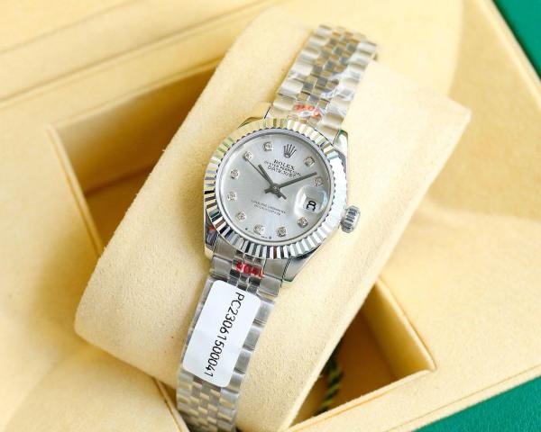 Rolex Oyster Perpetual Datejust Silver Dial with Diamond Markers