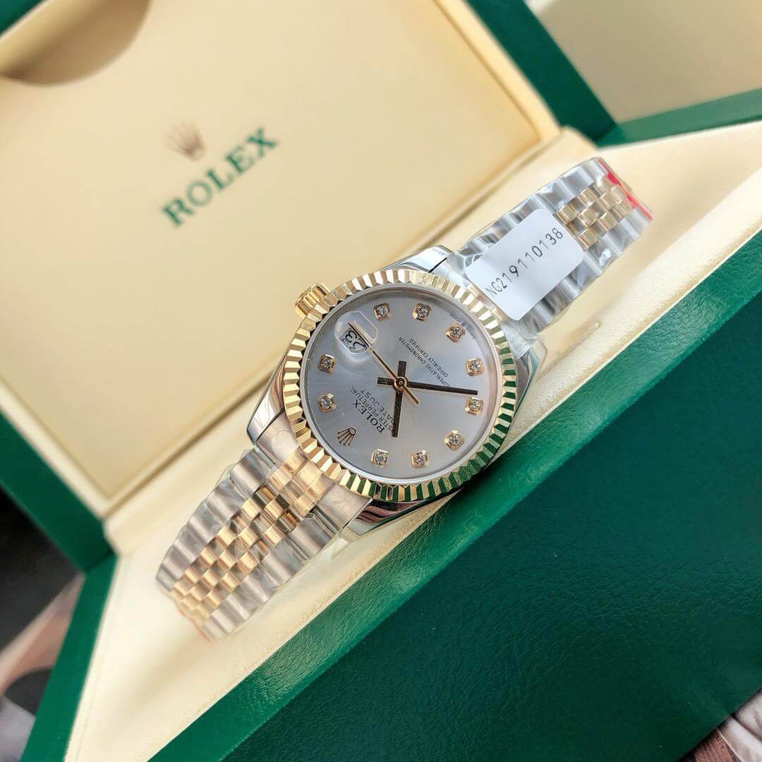 Rolex Oyster Perpetual Datejust White Dial,Diamond Markers - Image 5