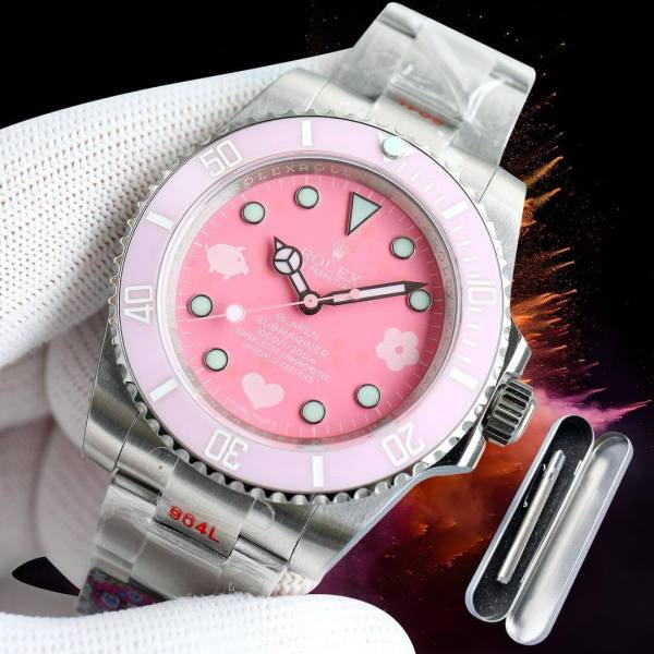 Rolex Submariner Perpetual  Soft Pink Dial