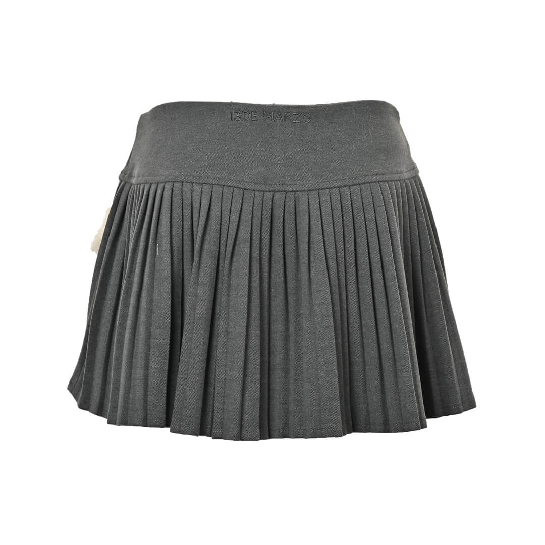 13DE MARZO Doozoo Grey Cassimere Skirt - Image 2