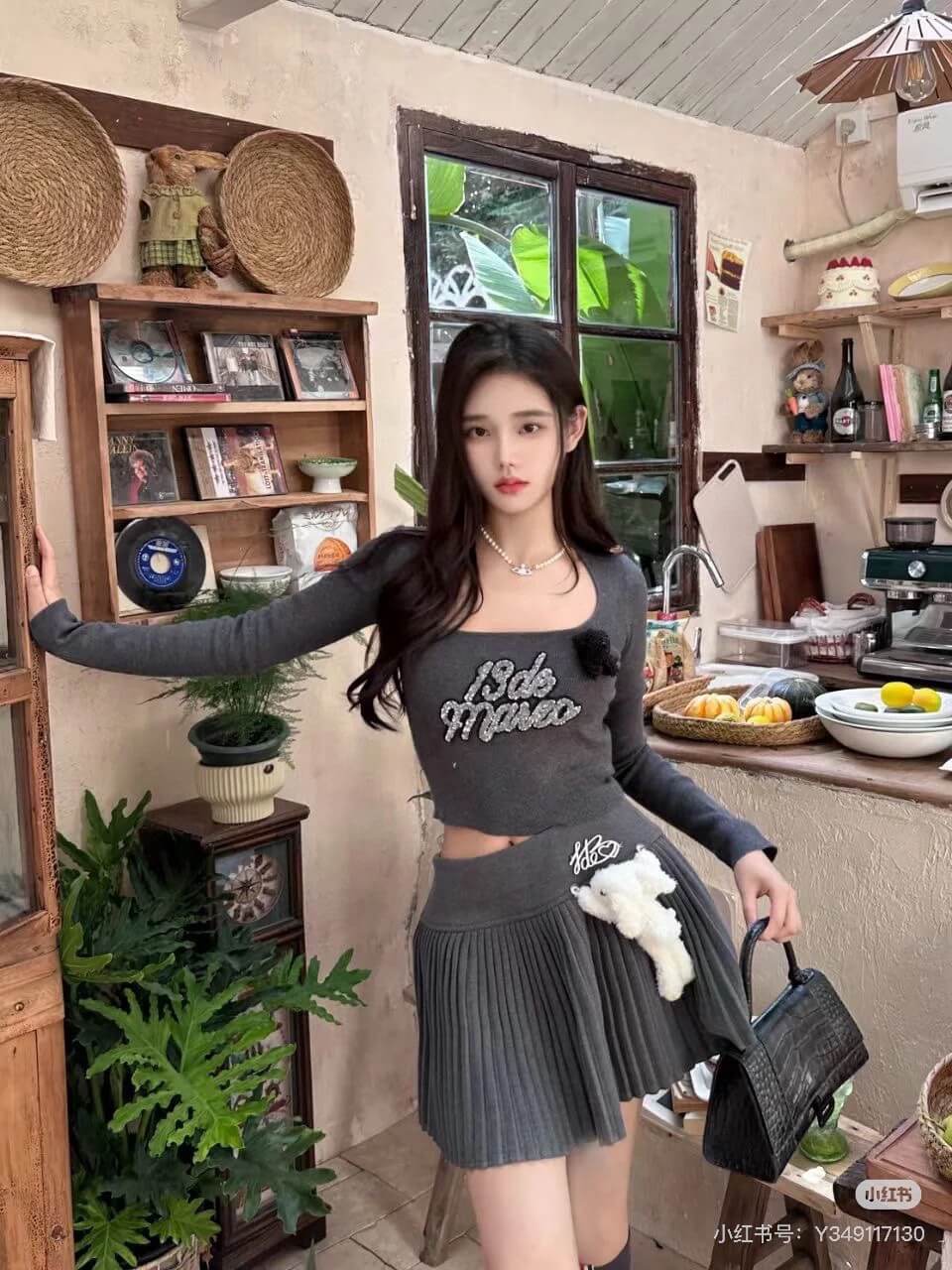 13DE MARZO Doozoo Grey Cassimere Skirt - Image 8